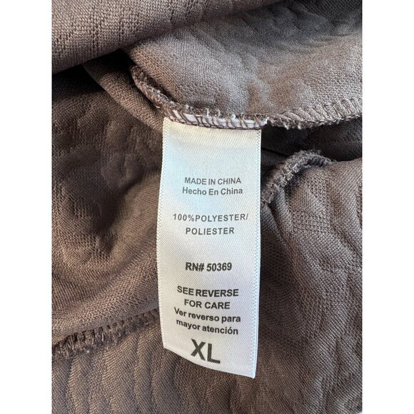 Juicy Couture Sport Cropped Quilt Top High Neck SZ XL Gym Mauve Taupe NEW - Picture 9 of 11